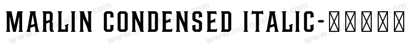Marlin Condensed Italic字体转换